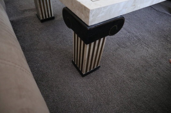 Image 1 of Tavolino da caffè tessellato Maitland Smith, Stati Uniti, anni '80