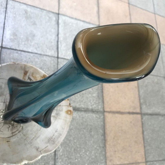 Image 1 of Vaso vintage blu di Murano, 1970