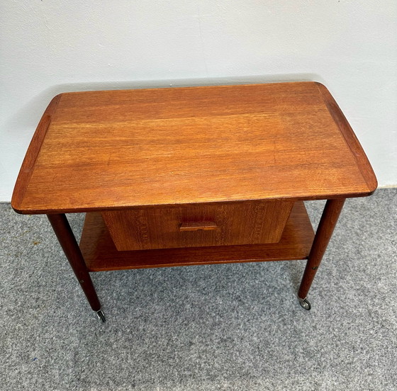 Tavolino in teak Mid Century Design danese anni '50 '60 Vintage, Tavolini, Legno, Marrone (foto 8 di 13)