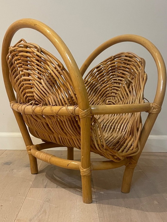 Image 1 of Portariviste vintage in rattan | Design di metà secolo