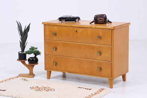 Vintage chest of drawers | Mid - Century drawer cabinet | wood storage 60s 70s #05-29