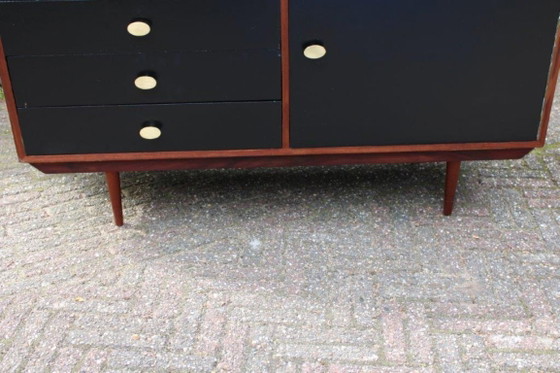 Armadio a muro vintage marrone/nero, vetrina, credenza degli anni '50-'60 – Armadi a muro, Wood (photo 11 of 12)