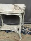 Mesa de té estilo Luis XV. Tablero de mármol. – Mesas auxiliares, Marble (photo 4 of 6)