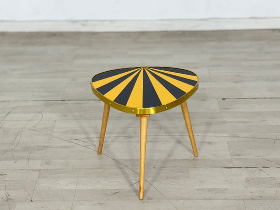 Image 1 of Vintage niervormige tafel, plantenstandaard, bijzettafel, opbergtafel, Mid Century Modern