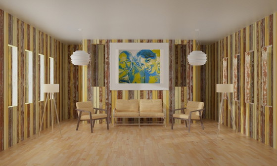 Original Oil Painting Contemporary Art Between the Past and the Future – Paintings & Drawings, Canvas (photo 3 of 7)