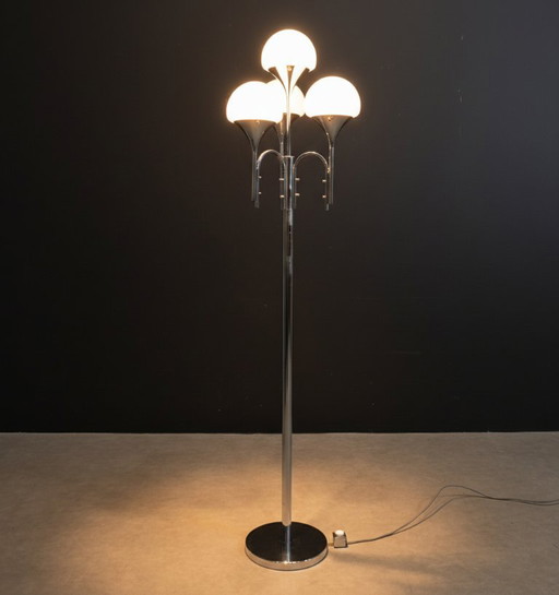 Schitterende G.Sciolari vloerlamp met vier lampen uit de jaren 60.