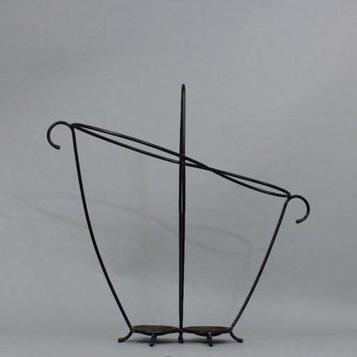 Porte-parapluie en métal - années 1960 - dans le style de Jean Royere / Mathieu Mategot