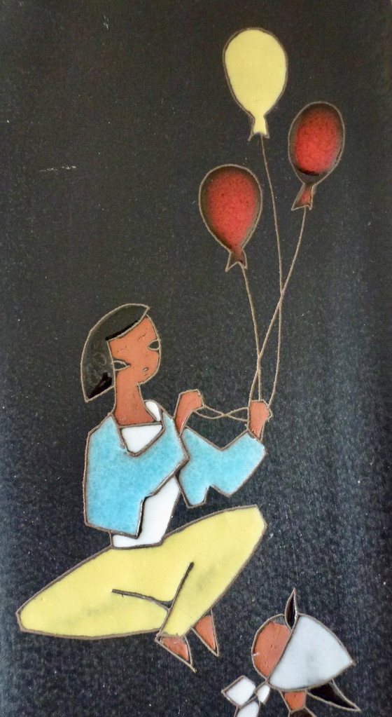 Image 1 of Vintage RUSCHA wall sign, the "Air Balloon Salesman."