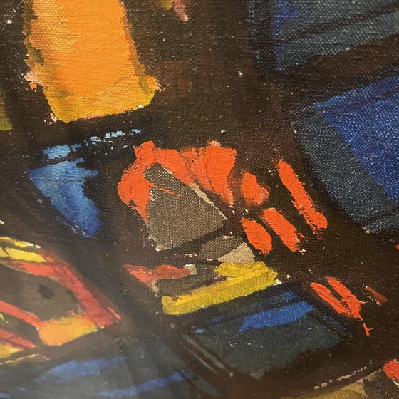 Jean-Louis Ruythoorens, Soleil et Calebasses Lubumbashi, Huile sur Toile, 1972 – Peintures et dessins, Canvas (photo 2 of 11)