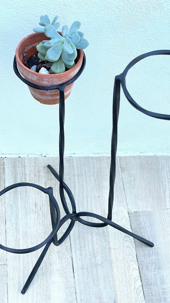 Image 1 of Piantana geometrica in acciaio vintage