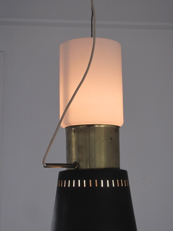 Stilnovo Pendant lamp 1950. Exclusive., Metal, Black (photo 2 of 16)