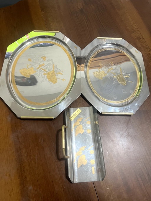 Set van 3 elegante Elegant Jewel trays