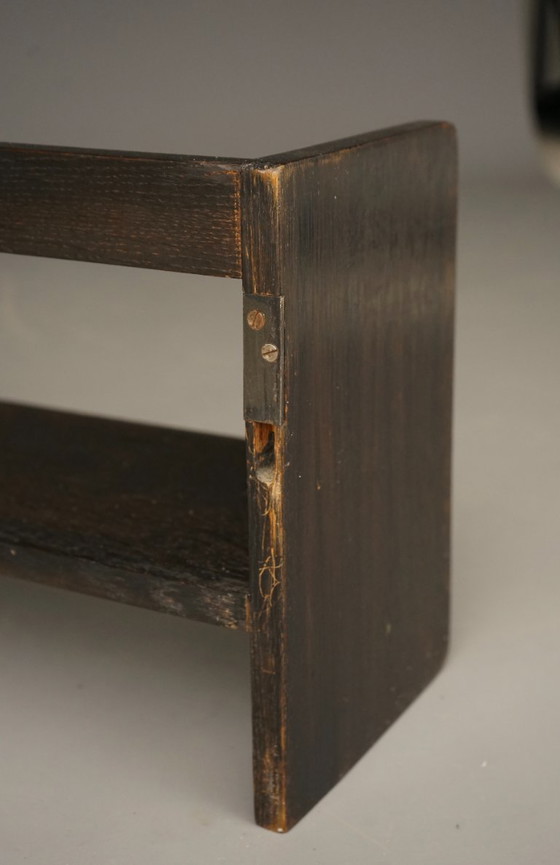 Image 1 of Scaffale per libri in legno di quercia della Scuola Haagse Bauhaus