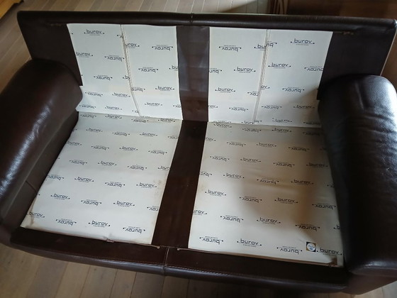 Burov French Design 2-seater and 3-seater set – Sofas, Leather, Wood (photo 9 of 12)