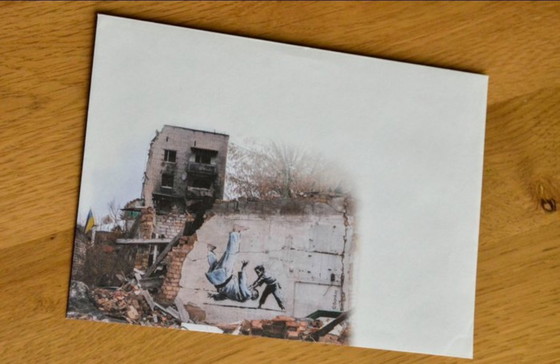 Image 1 of Banksy - Banksy (1974) - FCK PTN! ingelijst - Complete set