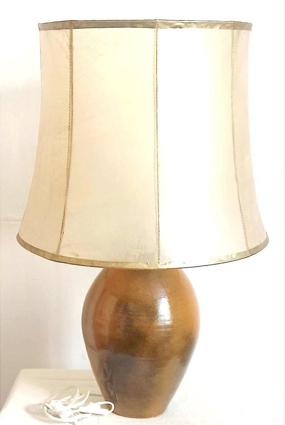Image 1 of Lampada in terracotta e ceramica anni '70, altezza 69 cm