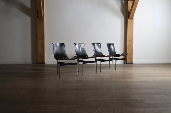 Image 1 of T-stoelen van Katavolos, Kelley en Littell voor ICF de Padova, Italië, 1952. Set van 4.