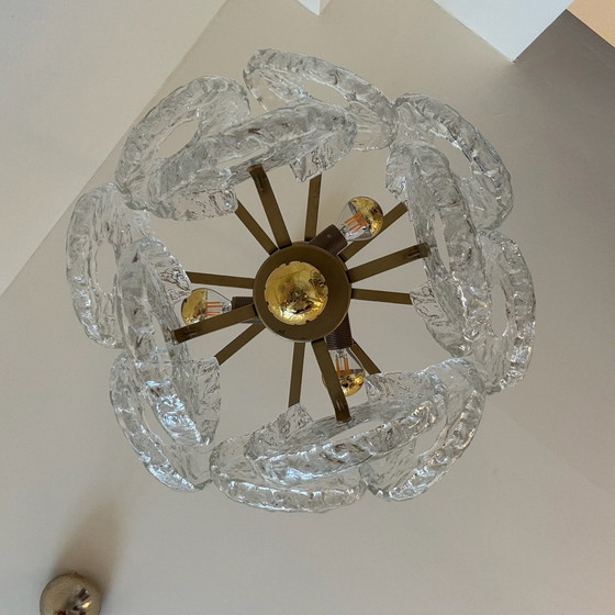Image 1 of Ice Glass Kroonluchter, Uit Italië