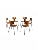 6x modello vintage 3103 'Hammer', Fritz Hansen '60