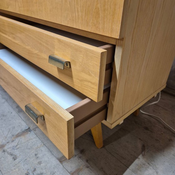 Image 1 of Vintage ladekast, jaren 70, Tsjecho-Slowakije – lichte afwerking