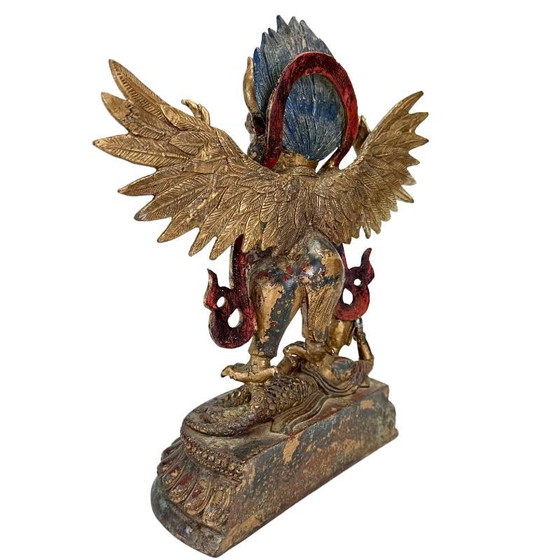 Garuda Beeld op Demon Verguld Brons Himalaya – Tantrische Beschermfiguur – Beeldhouwkunst, Bronze (photo 8 of 14)