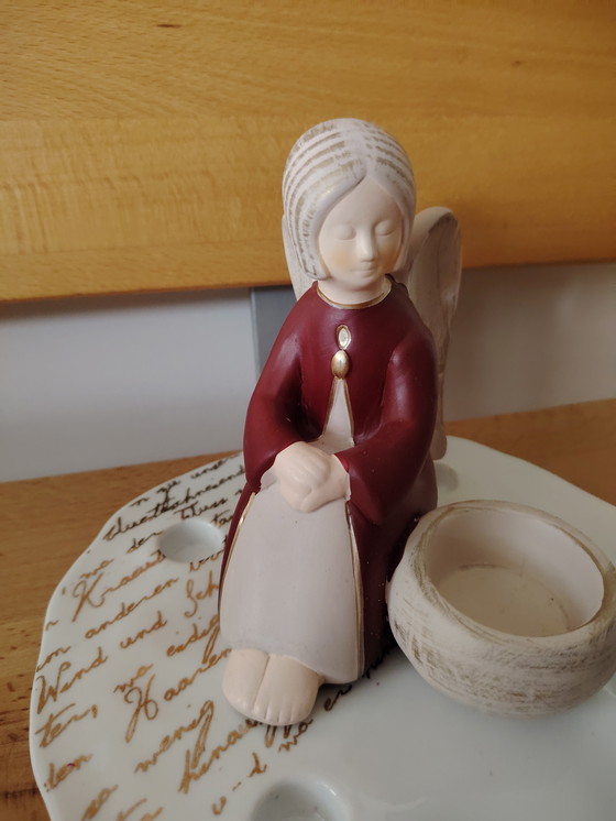 Image 1 of Valentino Engel Sarah sitzend m. Schale (seltener Teelichthalter) 