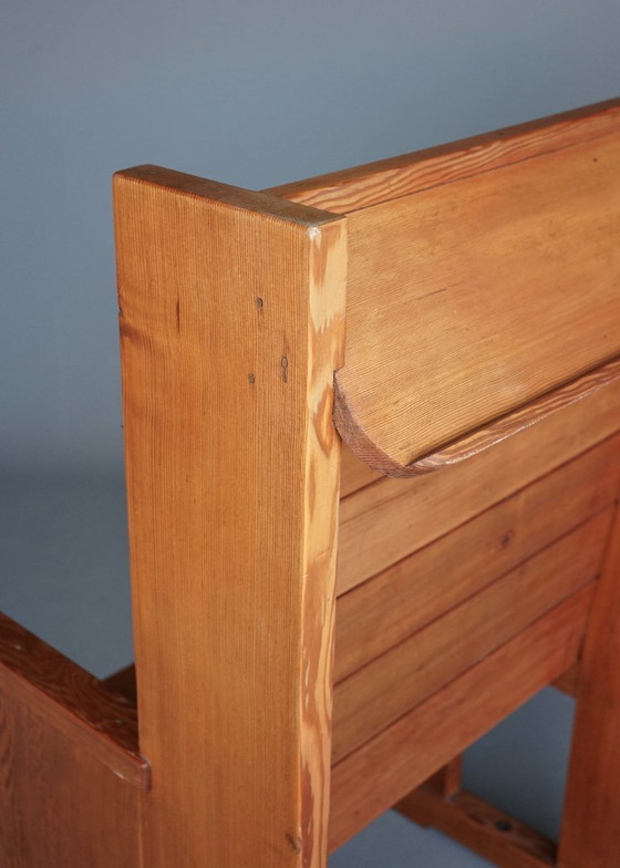 Image 1 of Vintage Nederlandse grenen kerkbank, jaren 1930