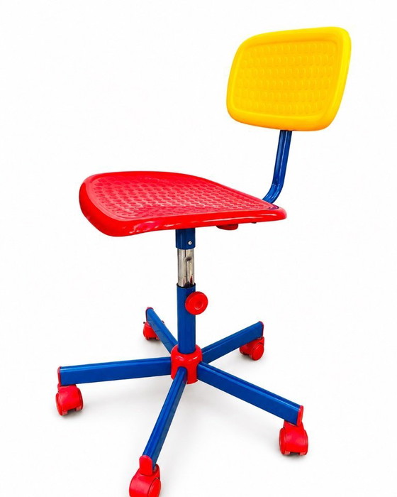 Image 1 of IKEA Frippe children's desk chair Memphis style