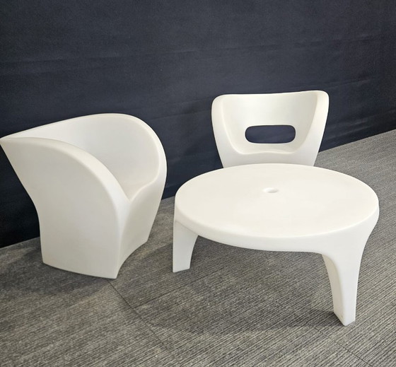 Set de recepción de diseño Moroso Little Albert, Conjuntos de jardín, Plástico, Blanco, Modern (foto 13 de 15)