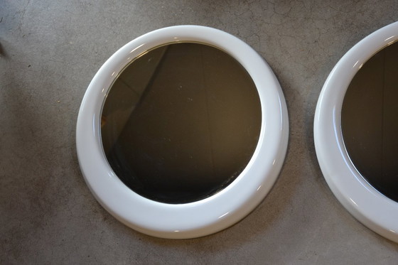 Image 1 of 2 x -Spiegel - Nederlands design - Koninklijke Sphinx - Model 836 - Keramiek / Porselein - 1970 - Rond - Space Age - Mid Century