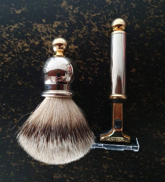 Set da barba vintage Emrich Germania – Regali, Plastic, Brass (photo 5 of 8)