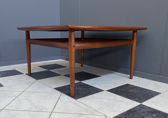 Image 1 of Teak square coffee table by Grete Jalk for Glostrup Denmark