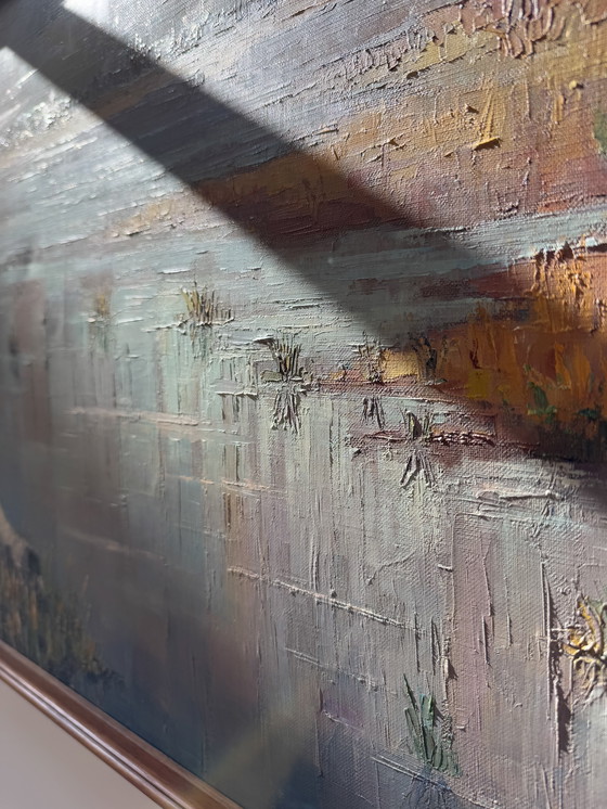 Image 1 of Tableau scène de chasse Suzette MEZIE