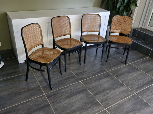 Satz von 4 Stühlen Nr. 811 nach Hoffmann, 1990er Jahre