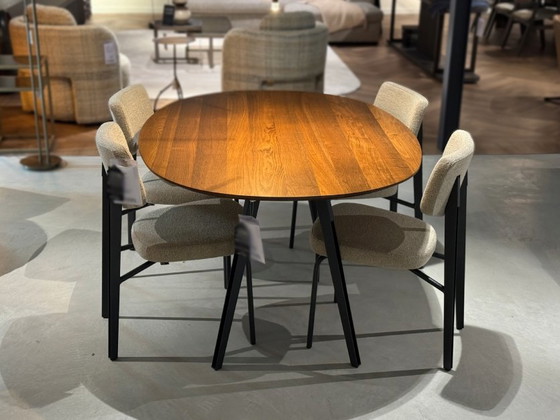 En haut, QLIV, Tables de salle à manger, Métal, Bois, Marron, Modern (photo 2 sur 6)