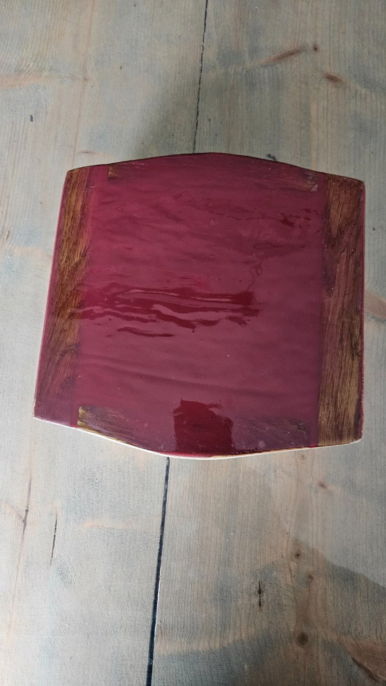 Image 1 of Exclusive Artequi "Ferrari Tribute" Ashtray – Handcrafted from Thin Oak & Epoxy – 1947 Heritage Edition