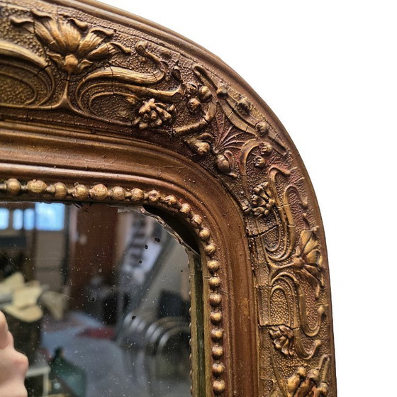 Image 1 of Antiek Franse Art Nouveau Spiegel, Begin 1900