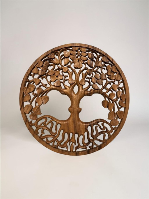 Árbol de la Vida de madera hecho a mano – decoración de pared – 60 cm – wanddecoratie, Wood (photo 2 of 5)