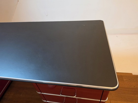 Muller vintage Desk with 8 drawers, Metal, Chrome, Black (photo 5 of 12)