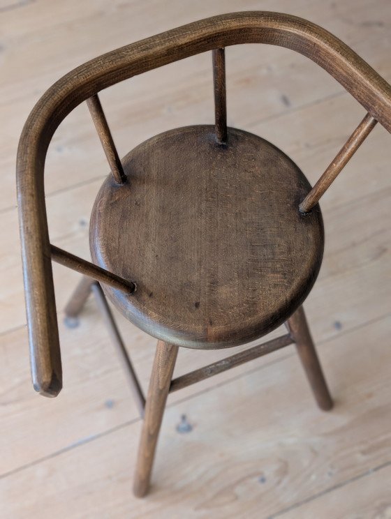 Chaise haute vintage style Kibofa, années 1960, en bois – Tabourets, Wood (photo 3 of 7)