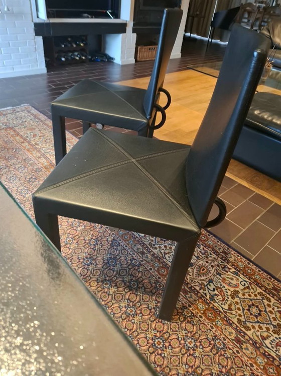 6 Sedie da pranzo B&B Italia Arcadia Paolo Piva – Leather, Wood (photo 3 of 5)