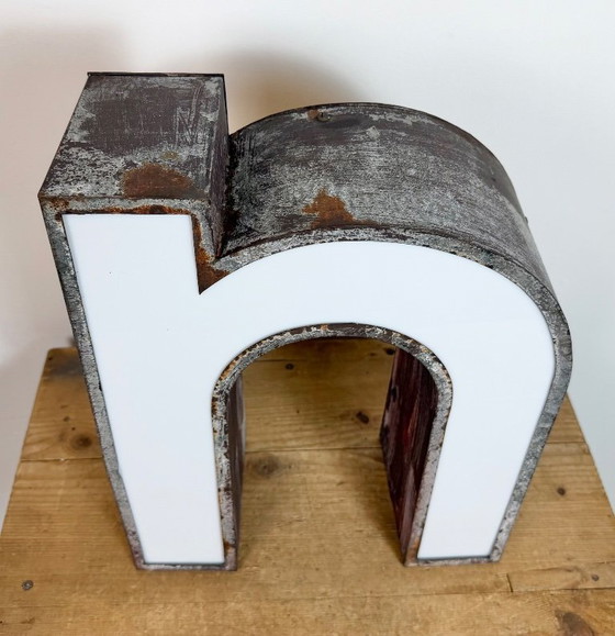 Image 1 of Vintage Illuminated Advertising Letter N , 1960s
