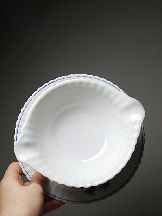 Image 1 of Salsera de porcelana de Limoges de Bernardaud con decoración floral, años 20-50