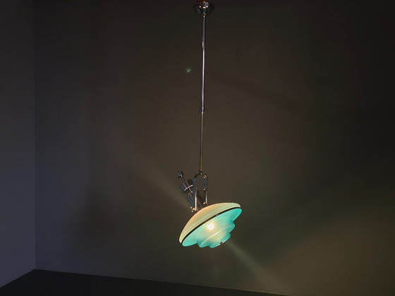 Image 1 of Rare Bauhaus Adjustable Ceiling Light by Otto Mueller, 1930s