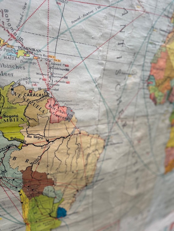 Image 1 of Karl Wenschow Mappa su tela tedesca degli anni '50