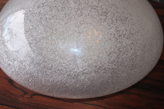 Image 1 of Italiaanse koepel plafondlamp of wandlamp in mat Murano Mazzega glas, 1960
