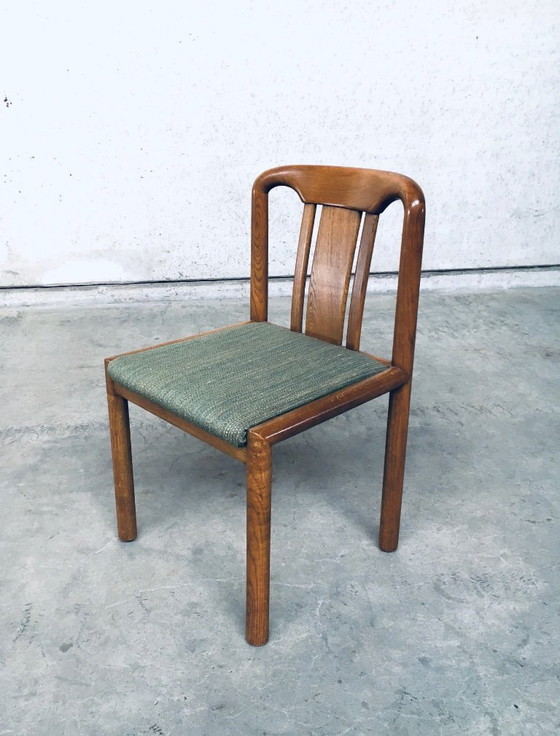 Image 1 of Set van 6 eetkamerstoelen in eikenhout, Duits design uit de jaren 70