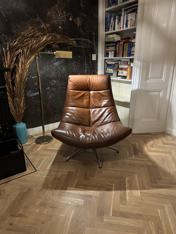Image 1 of Fauteuil Reflex HE design cuir cognac