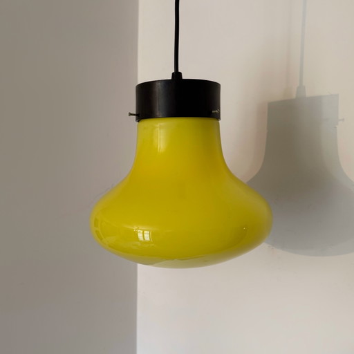 Opaline Gele Hanglamp 60's