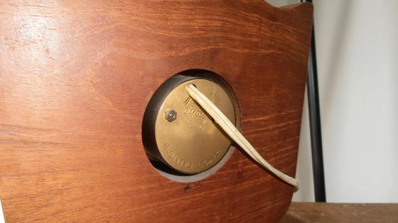 Image 1 of Jakob Palmtag +/- '30-40 - Brass/Wood table clock, 220v